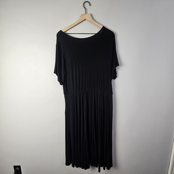 Torrid Mini Super Soft Cinch Front Skater Dress Black 2 - Picture 7 of 7